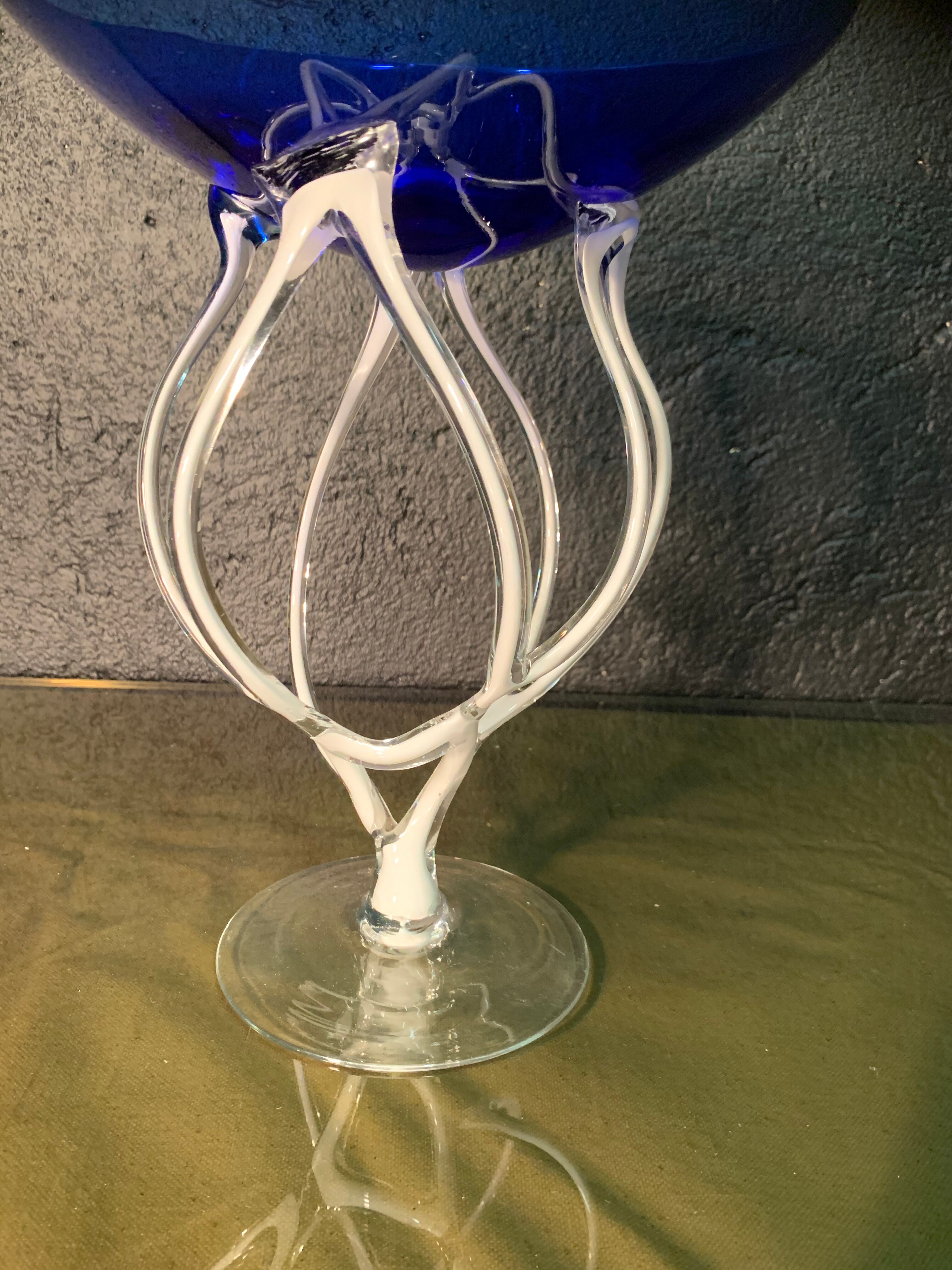 Murano, stretched glass standing cut. 1960