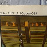 School poster "mid" at the baker's and at the hairdresser