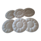 Set of 6 Vintage Mimosa Egg Plates – Speckled Cream Ceramic