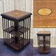 Mahogany revolving bookcase from the 1950s