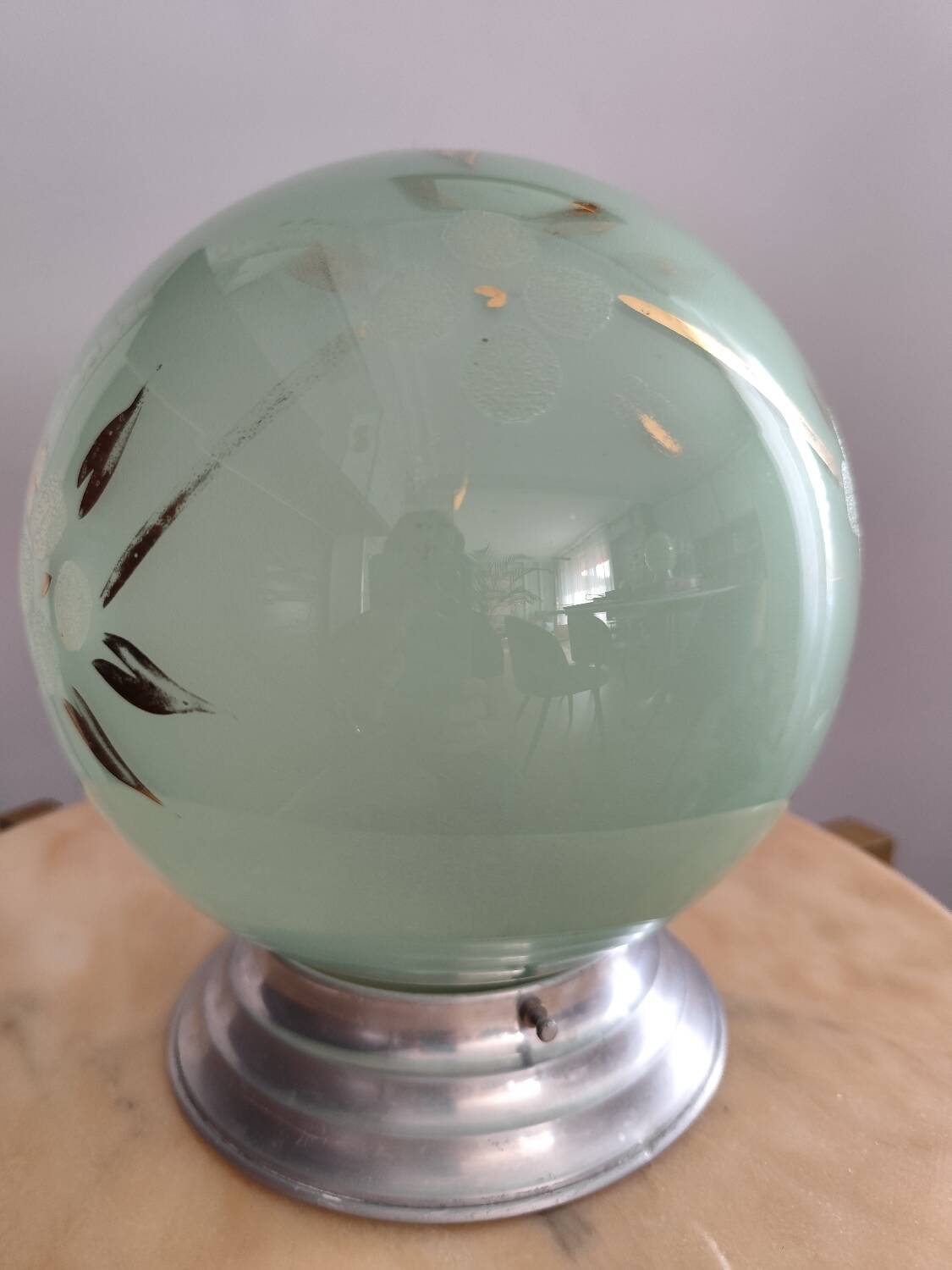 Opaline ball light fixtures