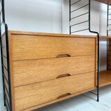 1960s Vintage Freestanding Walnut Shelving System by WHB
