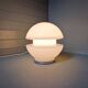 Space Age table lamp in white opaline and chrome metal, 1970