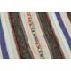 Turkish Vintage Striped Brown Blue Kilim Runner Rug 145x324