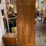 Art Deco dressing table with original beveled mirror is tilting swivel