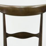 Set of 4 chairs Campanino Chiavari walnut by Fratelli Levaggi 1950