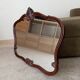 Pair of large antique Rococo style Louis XV mirrors in carved solid wood.