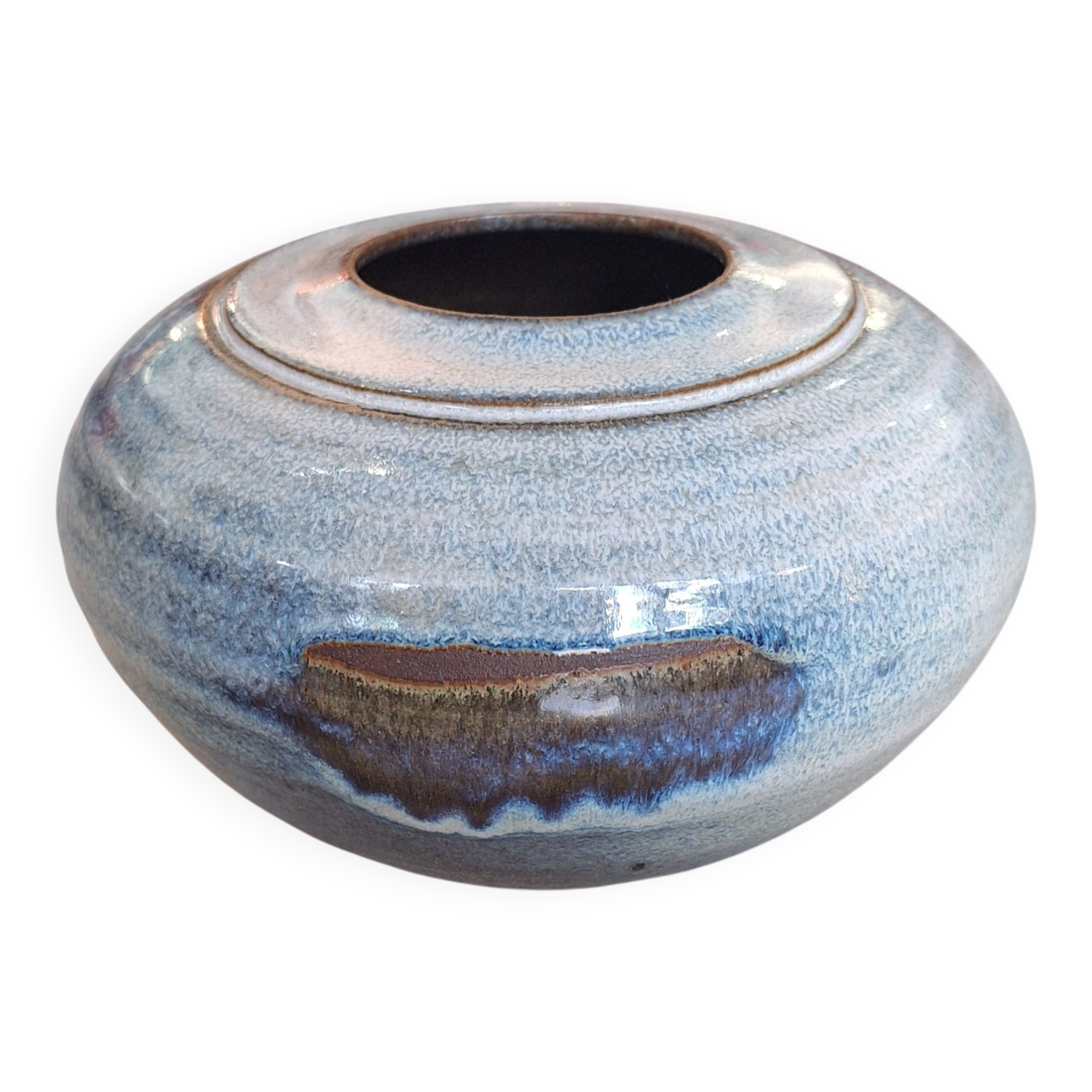 Glazed ceramic vase by Nadia and Alain Pinel