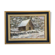 Oil on canvas "Farm in the forest"