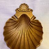 Plat coquillage en laiton vintage