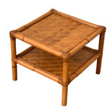 Vintage rattan side table 1960