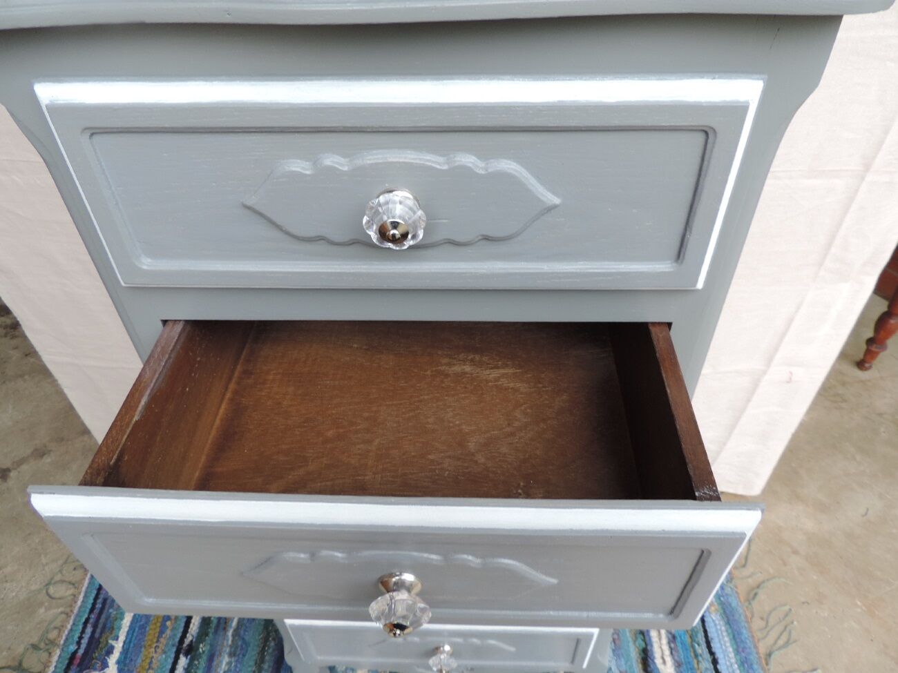 Relooked 1970 oak chiffonnier