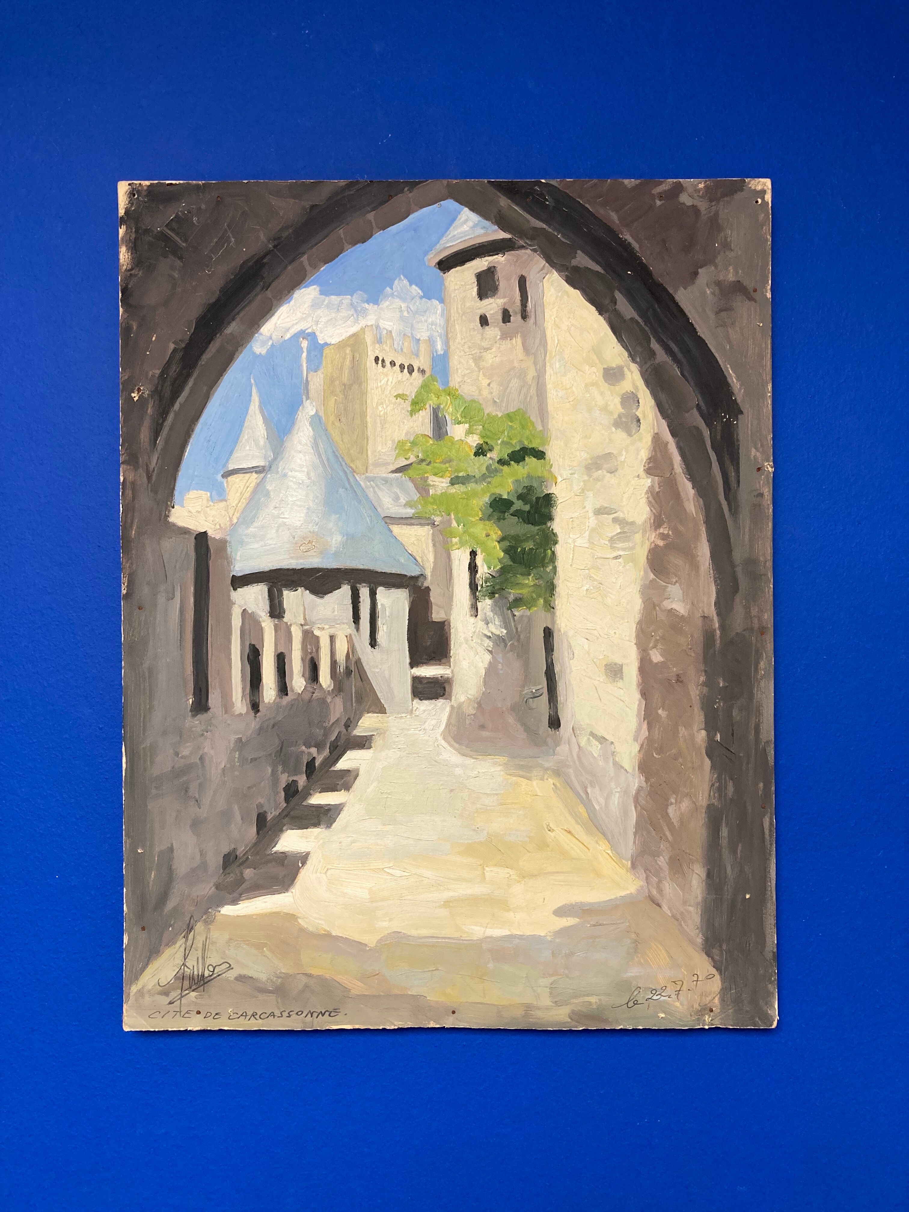 Oil on vintage panel