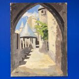 Huile sur panneau vintage