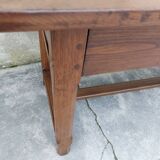 Rustic burgundy farm table 19th -1m80