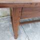Rustic burgundy farm table 19th -1m80