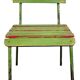 Chaise industrielle verte vintage, années 1960
