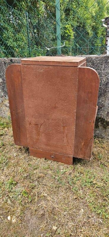 Art Deco bedside table in wood