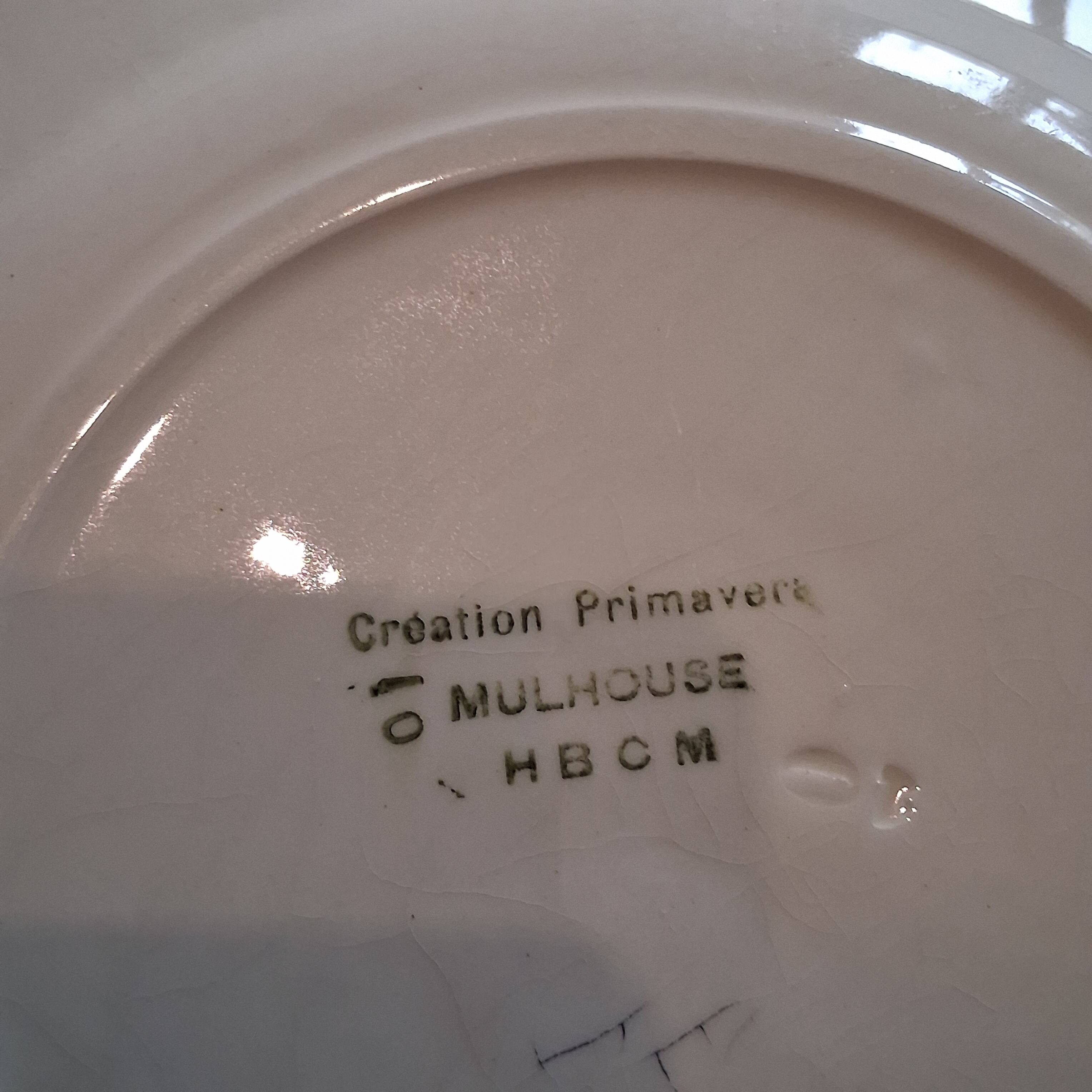 HBCM porcelain plate "Mulhouse" in very good condition.