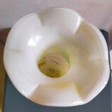 Vase en verre jaune et vert
