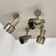 2 of 4 minimalist solid Brass "tube" SPOT Ceiling wall Lights, Italy 1970s