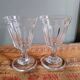 2 wine glasses - cut crystal - Baccarat around 1850