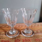 2 verres à vin - cristal taillé - Baccarat vers 1850