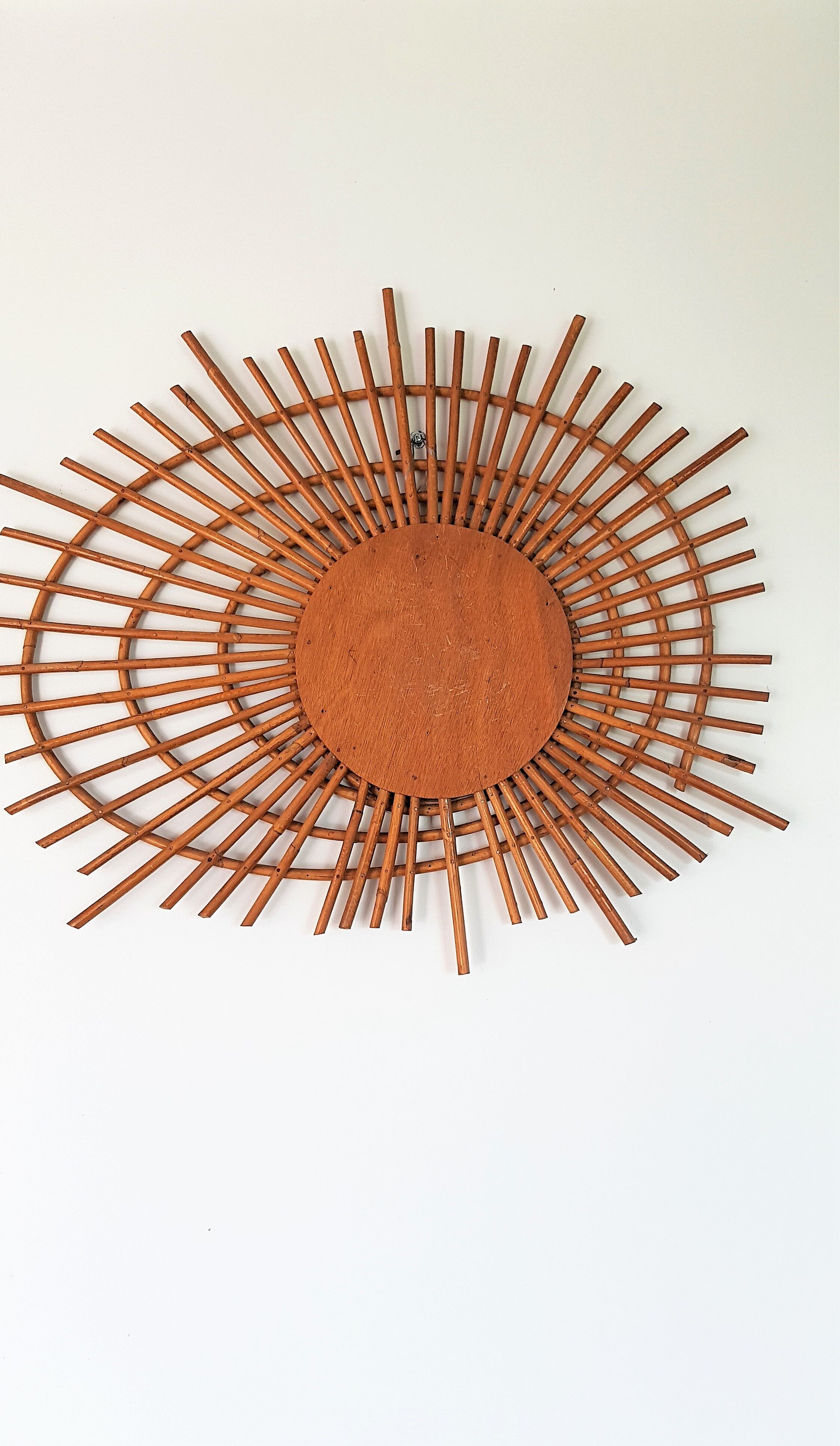 Mirror in rattan galaxy or ortf 80x61cm