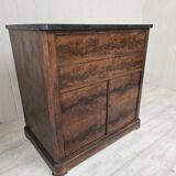 Commode ancienne en acajou flammé de style louis philippe