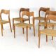 Set of 6 Niels Otto Møller for JL Møllers Møbelfabrik | model 71 - danish