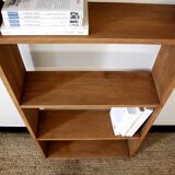 Solid wood bookcase shelf