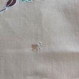 Nappe à thé brodée vintage et serviettes