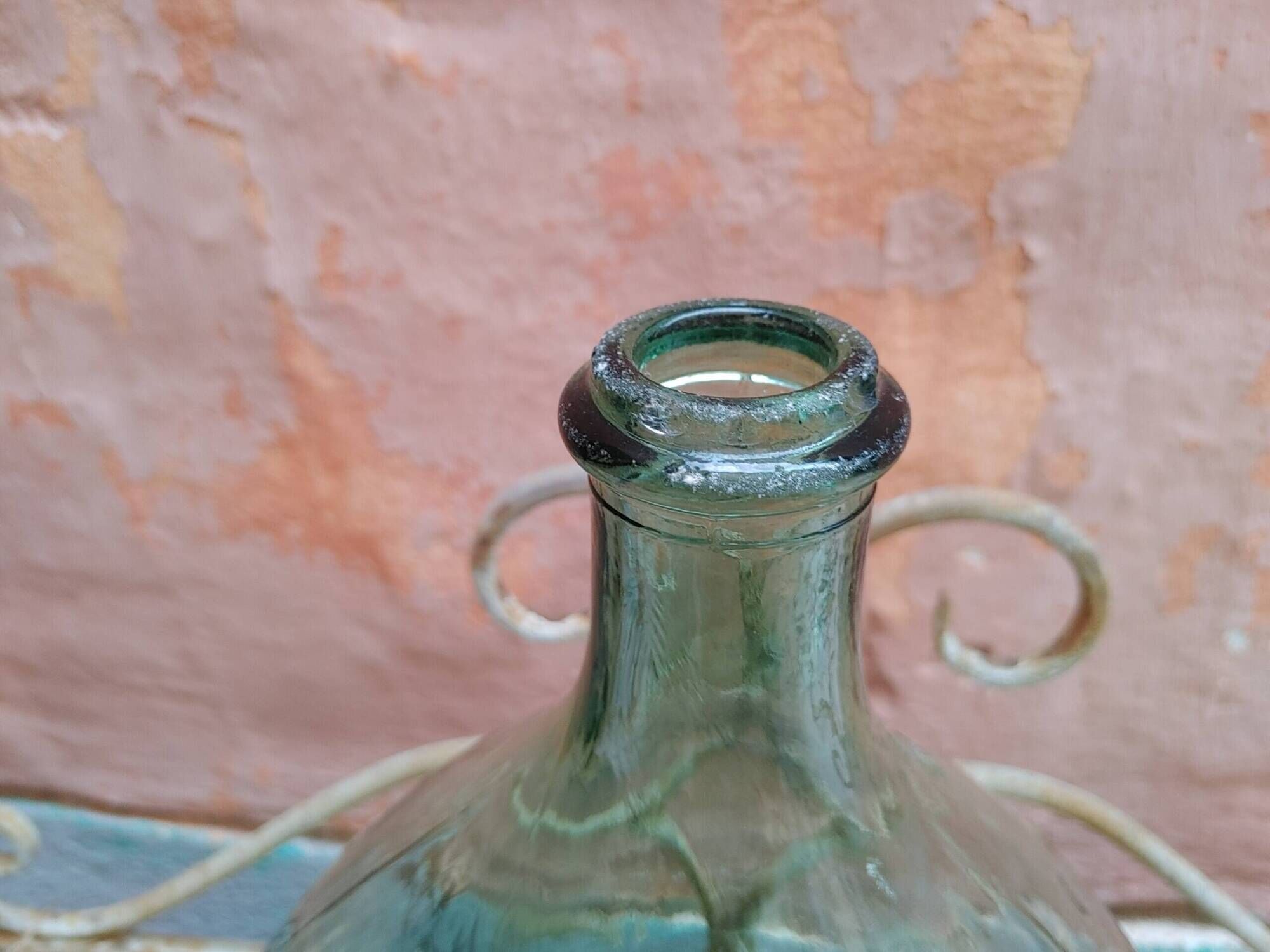 Lady Jeanne old bubbled glass - 10 liters - height 37 cm ( i )