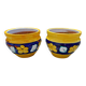 Pair of glazed terracotta planters