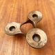 Vintage German brutalist metal candlestick by Harjes.