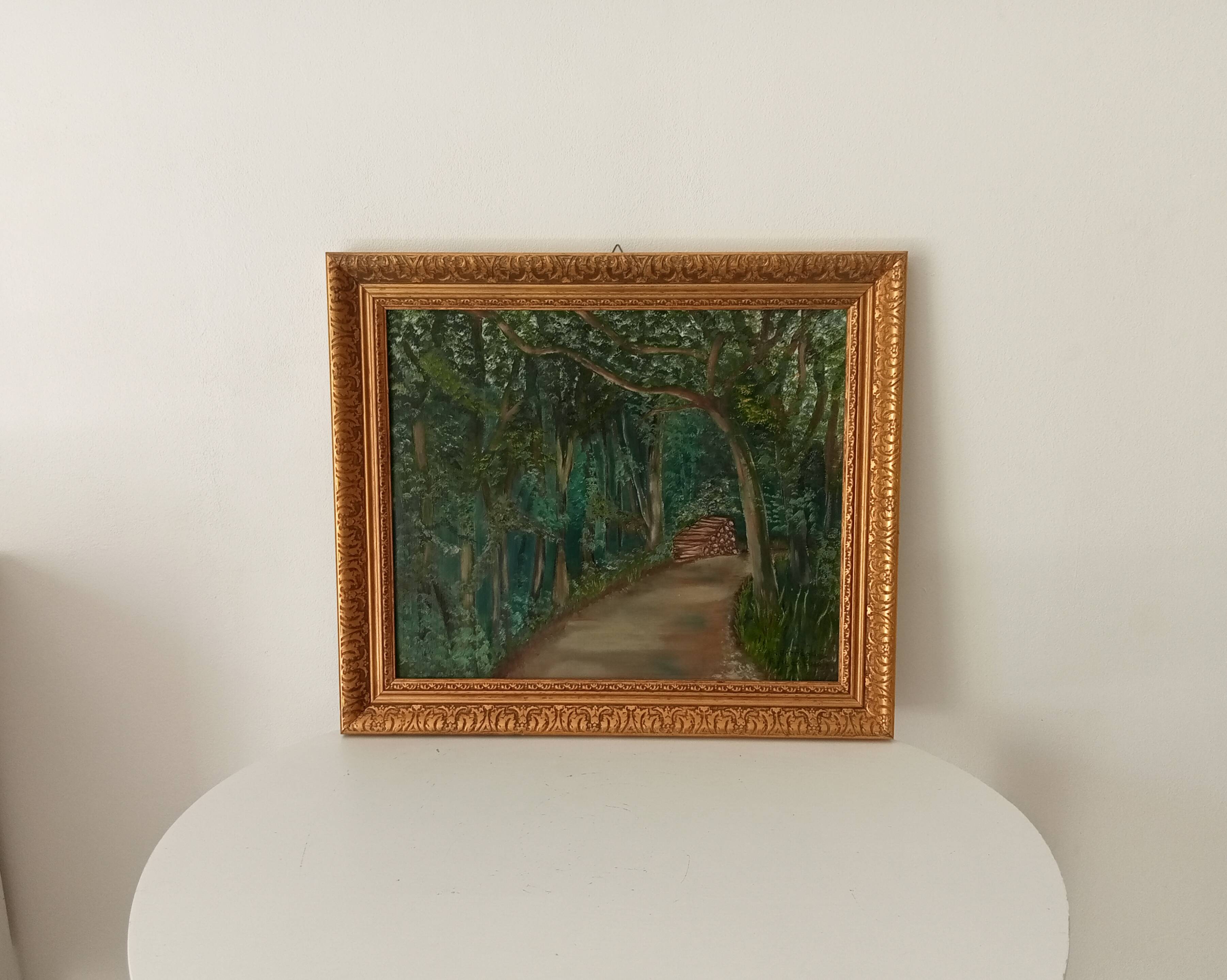 Oil painting by René Férréol Ringenbach "Chailluz Forest"