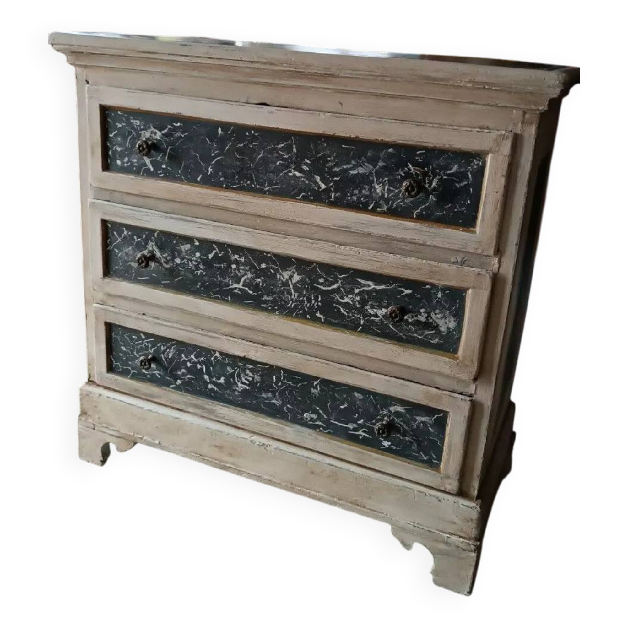 Small lacquered chest of drawers, Tuscan origin, 18th century