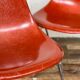-Eames Terracotta fiberglass chair pair Hermann miller for vitra