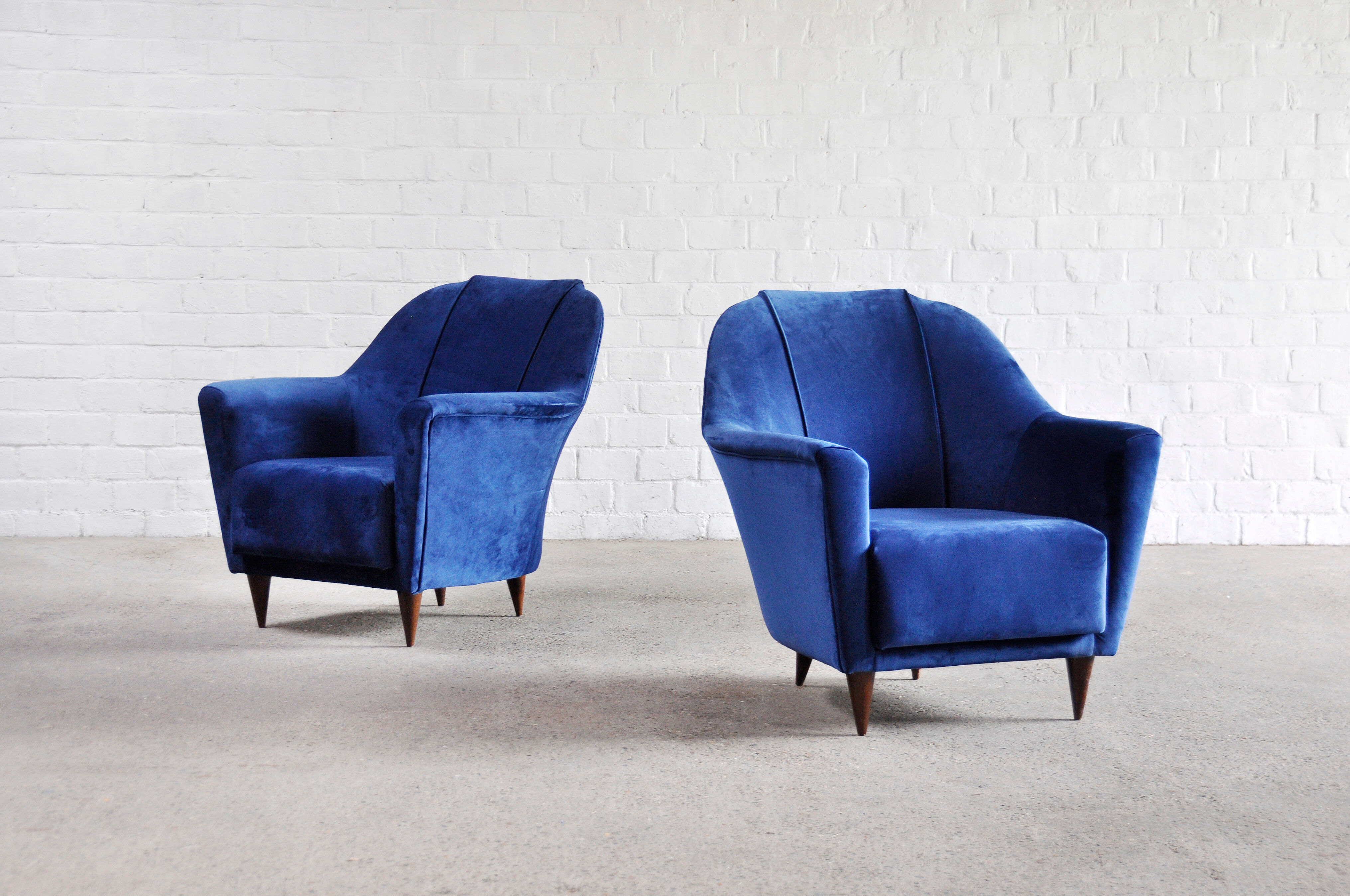 Fauteuils italiens du milieu du siècle par Ico Parisi pour Ariberto Colombo, années 1950, Set de 2