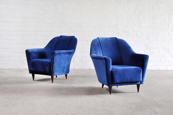 Fauteuils italiens du milieu du siècle par Ico Parisi pour Ariberto Colombo, années 1950, Set de 2