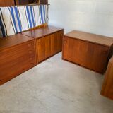 Storage cabinet module 2 in Scandinavian teak 60s