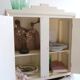 Kitchen cabinet or pharmacy in art deco wood