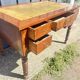 Louis Philippe desk in walnut, with a leather top.