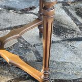 Center table decorated with marquetry of leaves and flowers in Louis XVI style, 19th century period