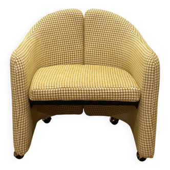 FAuteuil Eugenio Gerli pour Tecno années 70 retapissé