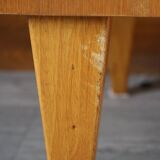 Oak desk, splayed legs, drawers, 1960.