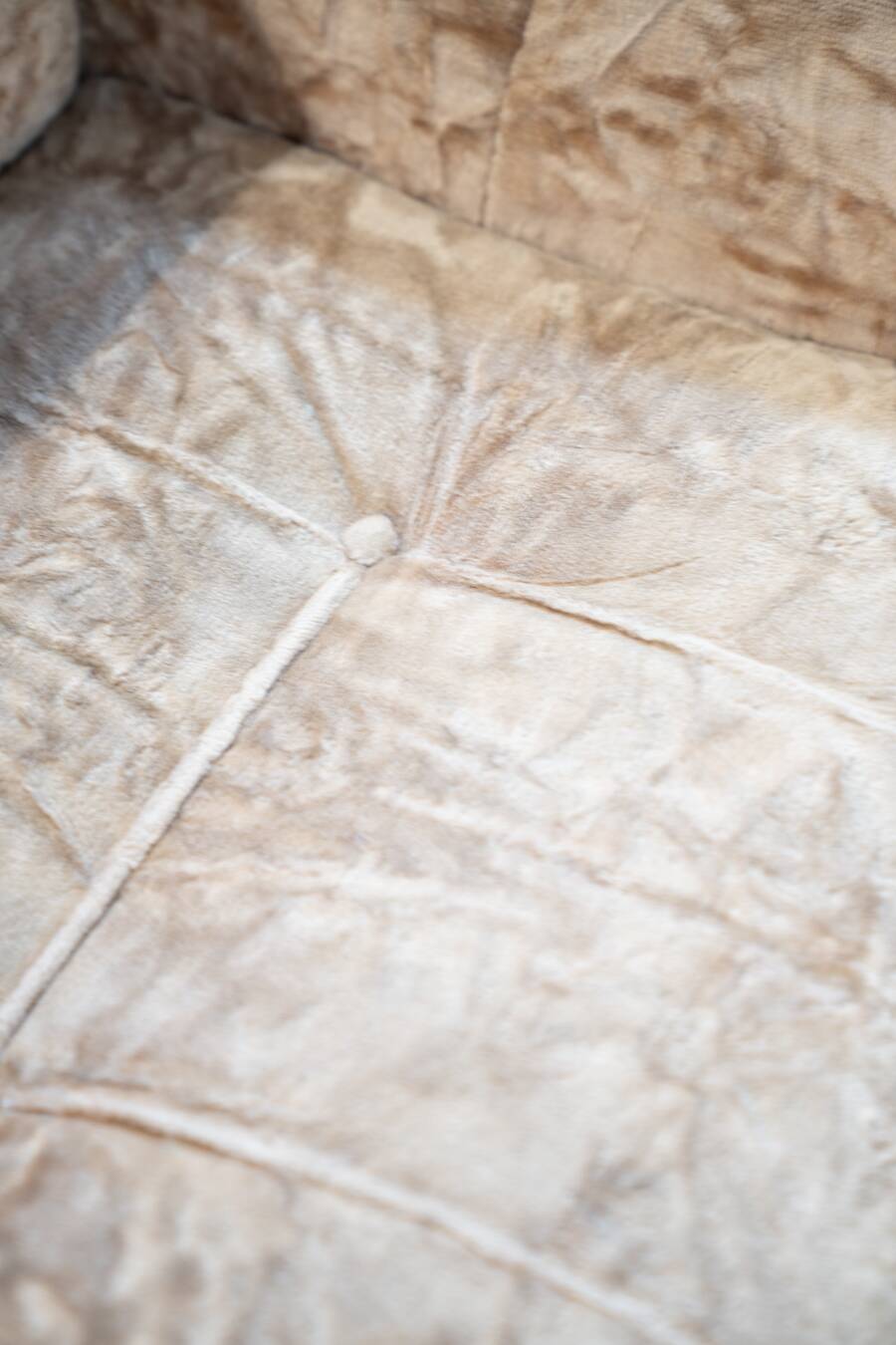 Chenille armchair with brushed aluminum profiles, 1970s