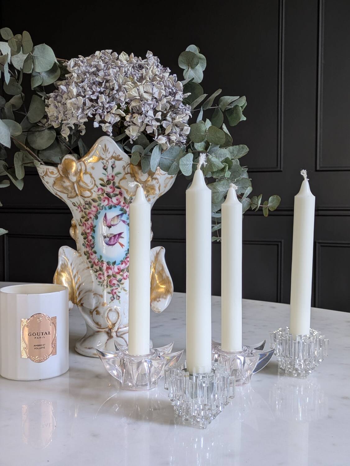 Set of candlesticks from the 70s.