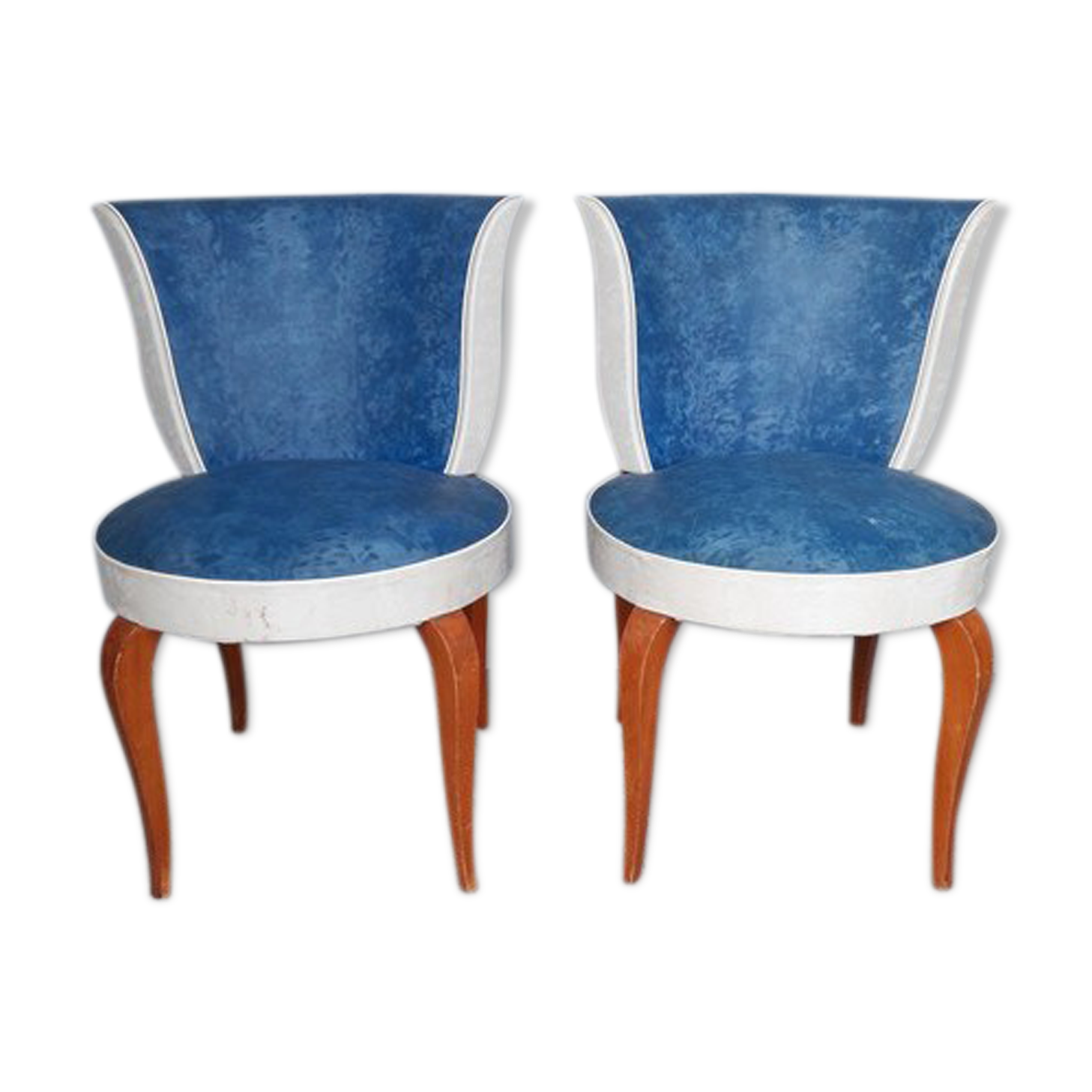 Pair of hairdresser chairs era art deco 1930