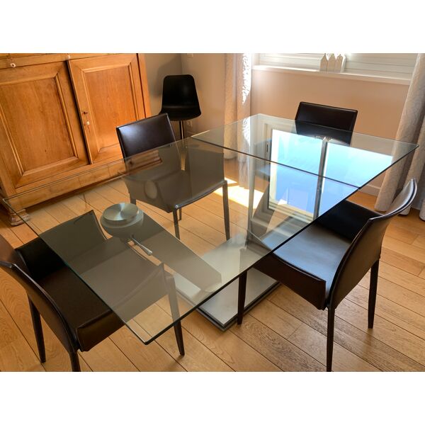 Table salle a manger en verre modele Banzai | Selency